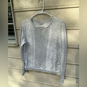 Collection Pimkie  Gray Sweater w/ lace detail